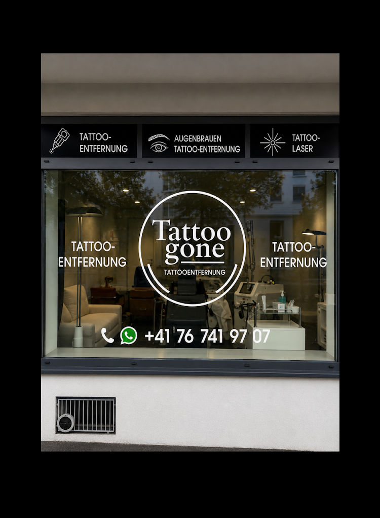 Eingang zum Studio Tattoo Gone in Zürich
