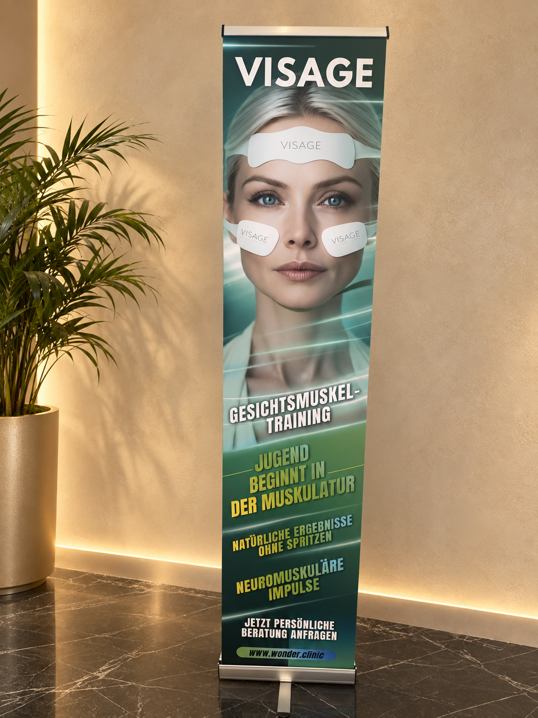 Wonder-Visage-Aufsteller im Studio