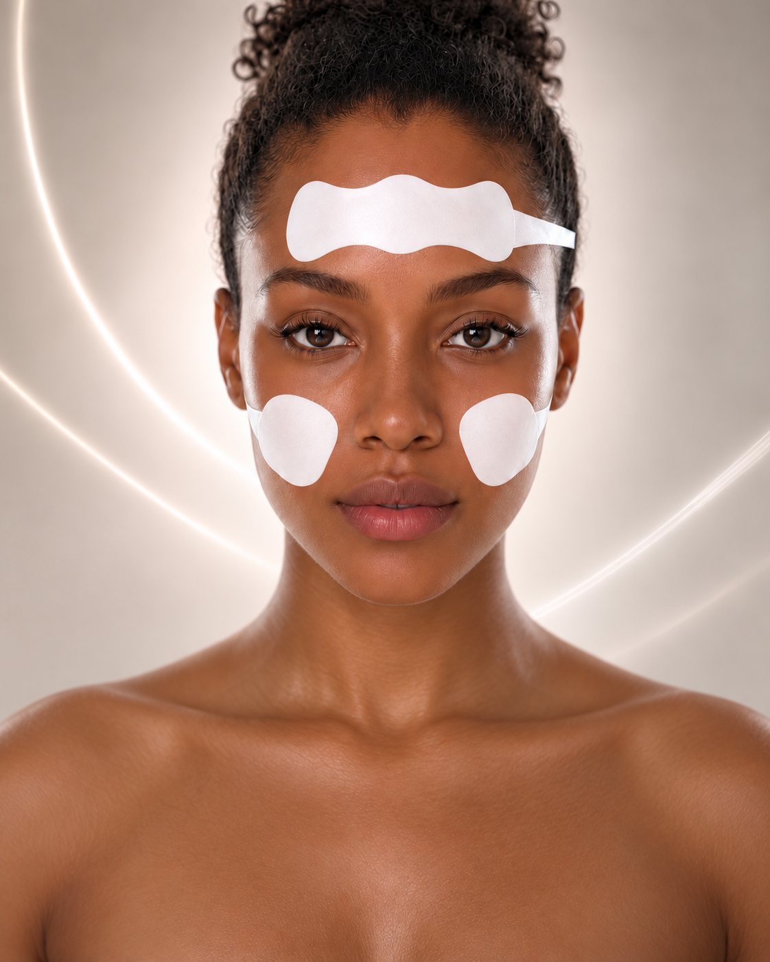 Wonder-Visage-Behandlung mit Pads an Stirn und Wangen